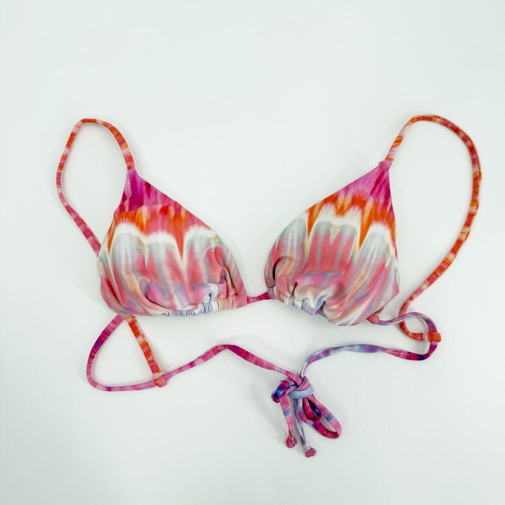 BASTA SURF Bikini Top Size Small NEW Triangle String Tie Dye Swim Beach NWOT